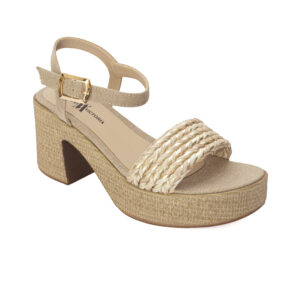 Sandalias Adriana Victoria Con Tacón Mod. 2501 Oro