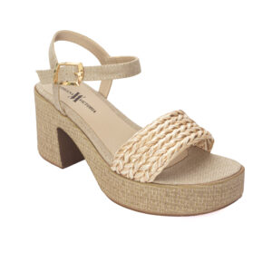 Sandalias Adriana Victoria Con Tacón Mod. 2501 Oro rosado