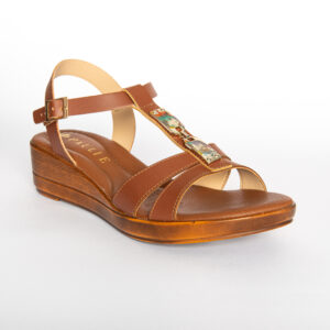 Sandalia casual Línea Adriana Mod. 3102 Miel